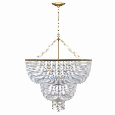Jacqueline Two-Tier Chandelier in Hand-Rubbed An — Вид 1