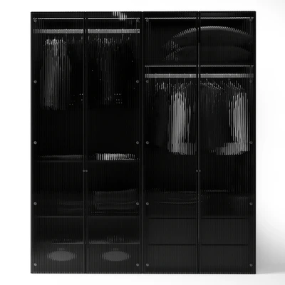 Modern Glass Door Wardrobe — Ver 3