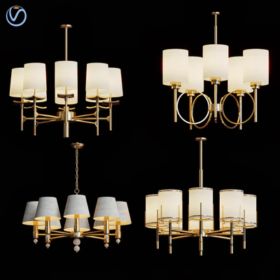 Wide Antique Brass Chandelier — Скачать