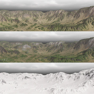 Mountains Terrain - 3 textures — Ver 3