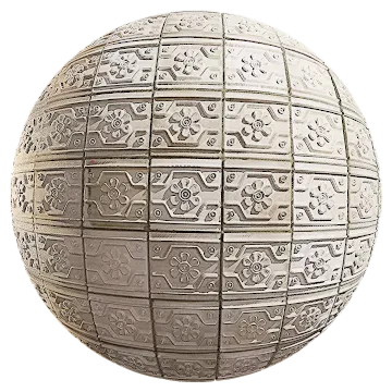 flower patterned concrete tiles 001 — Descargar