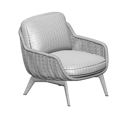 Outdoor Garden Woven Lounge Armchair Belt Cord — Ver 5