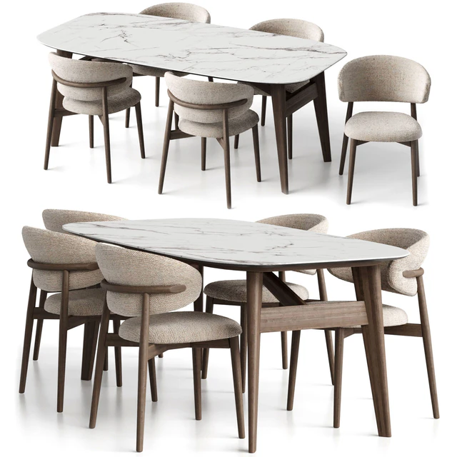 Oleandro chair and Abrey table by Calligaris — Descargar