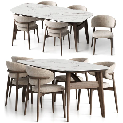 Oleandro chair and Abrey table by Calligaris — Ver 3