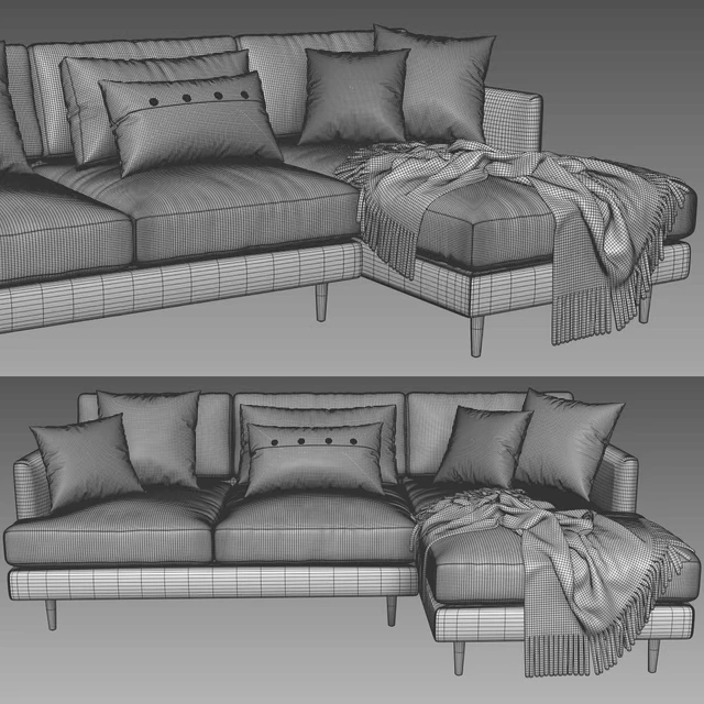 West Elm Haven Loft Chaise Longue — Скачать