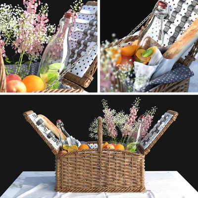 Provence style picnic basket — Ver 2