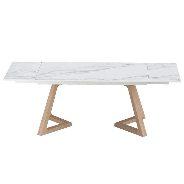 Sorrento White раскладной стол с керамической столешницей — Скачать