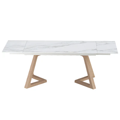 Sorrento White раскладной стол с керамической столешницей — Вид 2