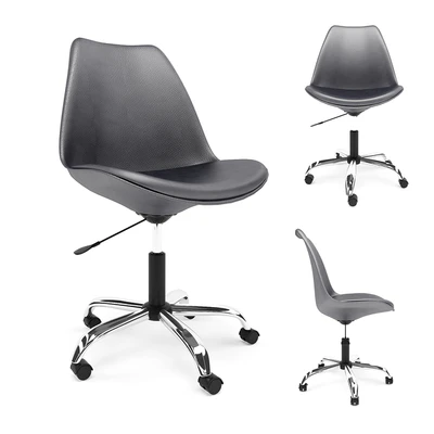 Офисный стул Black Armless Swivel Office Desk Chair with Cushion Seat — Вид 1