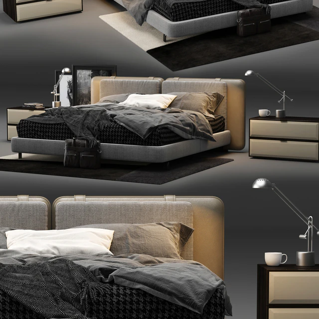 Minotti Tatlin Soft Bed — Descargar