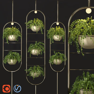 Metal hanging lamp Indoor Plant partition — Ver 1