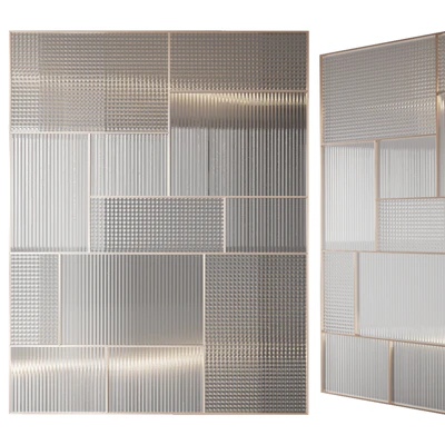 Decorative partition with relief glass 4 — View 3