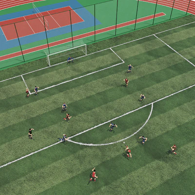 Football field with players — Ver 4