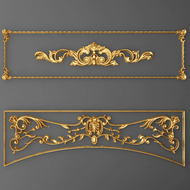 рамка, Лепнина, luxury, золотой декор, резьба, лепка, лепной, корона, картуш, набор, классическая — Скачать