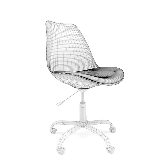 Офисный стул Black Armless Swivel Office Desk Chair with Cushion Seat — Скачать