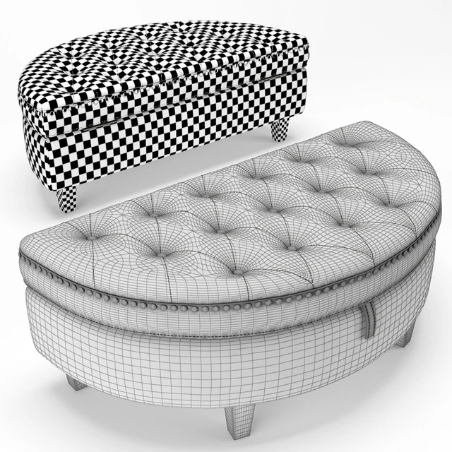 Baldy Tufted Storage Ottoman (re-casting) — Descargar