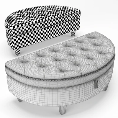 Baldy Tufted Storage Ottoman (re-casting) — Ver 2