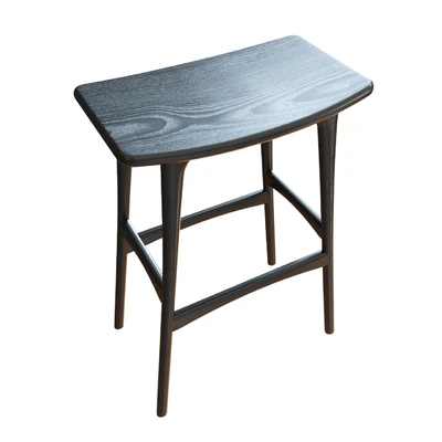 Oak Osso black bar stool (ETHNICRAFT) — Вид 3