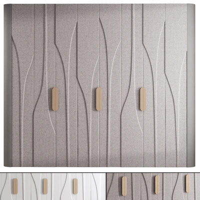 Wardrobe with abstract panel in 2 OPTIONS — download