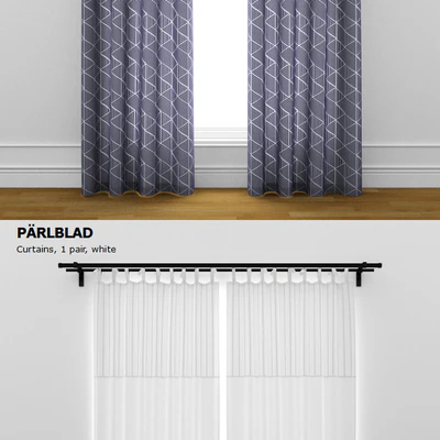 ikea curtain nunnerort and parlblad — Ver 2