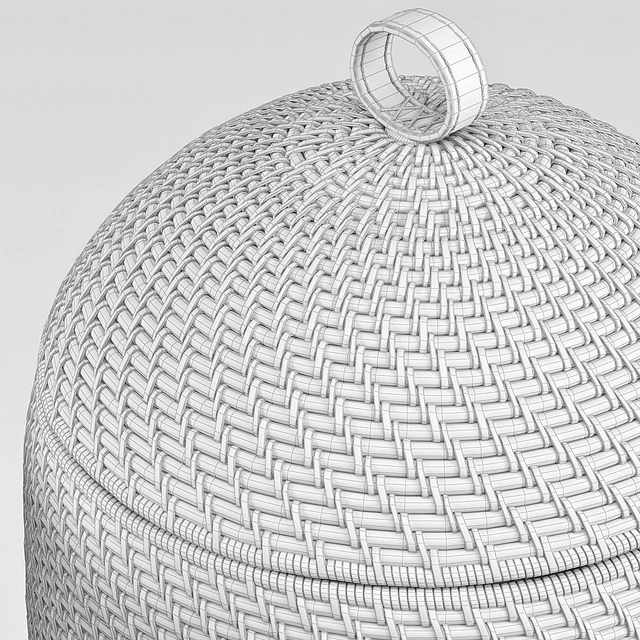 Arturo Global Bazaar Grey Rattan Weave Tall Basket — Descargar