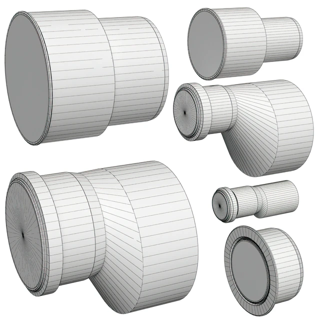 Counstraction designer water supply sewerage  pipes fittings clamps crosspieces couplings — Descargar
