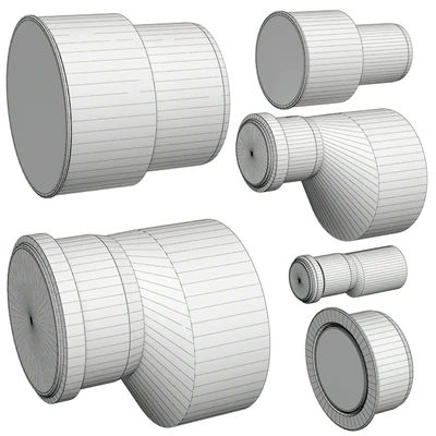 Counstraction designer water supply sewerage  pipes fittings clamps crosspieces couplings — Ver 3