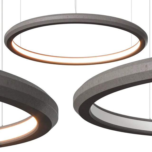 Materica Circle IN Large Concrete Halo Pendant Light — Descargar