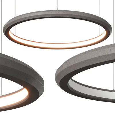 Materica Circle IN Large Concrete Halo Pendant Light — Ver 1