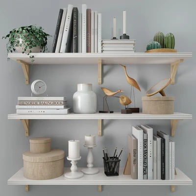 Shelves Bergshult / Sandshult (ikea) with Decorative Filling — Ver 1