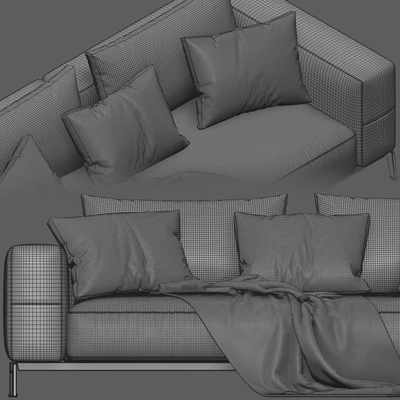 Flexform Ettore 2 Seats Sofa — Ver 4