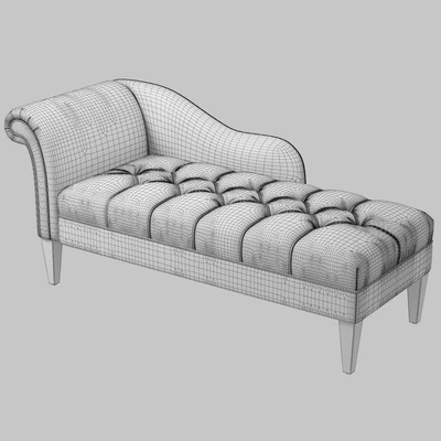 Harrison Tufted Chaise Lounge Midnight Blue — Ver 2