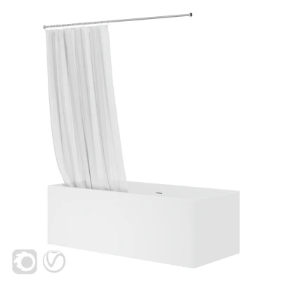 Shower curtain and bathtub Knief shape 70 — View 4