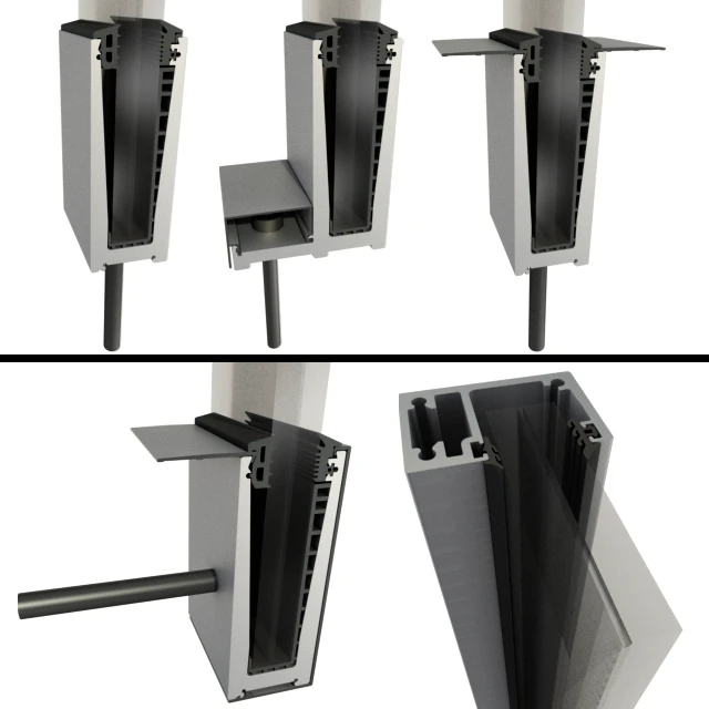 Glass railing high-tech railing / Glass railing handrails — Descargar