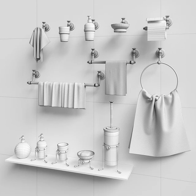 A set of bathroom accessories Brilla Gold Gaia Mobili — Descargar