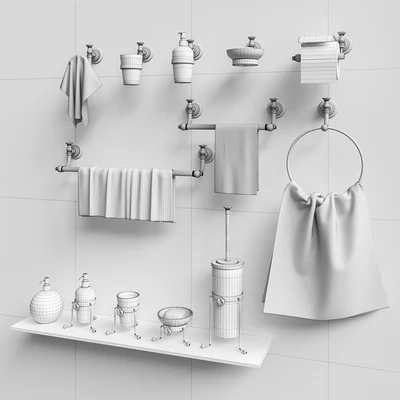 A set of bathroom accessories Brilla Gold Gaia Mobili — Ver 3