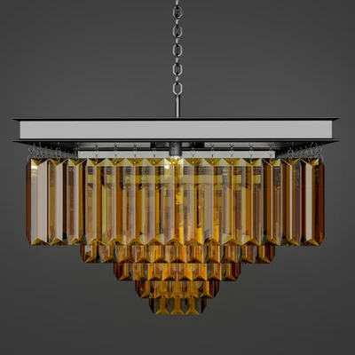 Люстра RH 1920s Odeon Clear Glass Fringe Chandelier - 5 square — Вид 1
