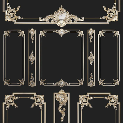 Plaster decorative frame 2 — Ver 1