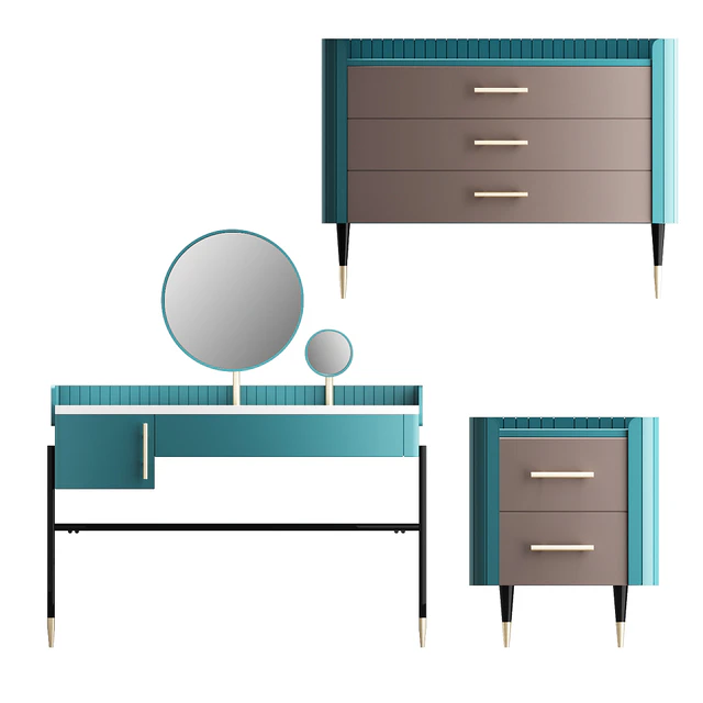 furniture set Lali Dressing Table, Lali Chest of Drawers, Lali Bedside Table — Descargar
