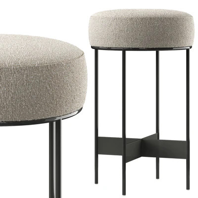 Meyer Dark Pewter Metal Counter Stool — Ver 2