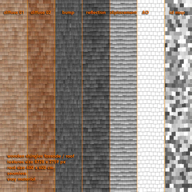 Shingles wooden façade / roof — Descargar