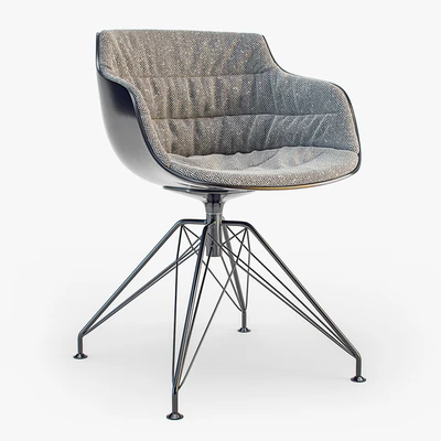 MDF italia chair Flow SLIM Padded Lem Base — Ver 2