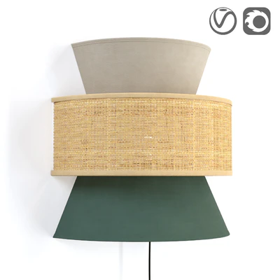 Raffia lamp, Dolkie — Ver 1