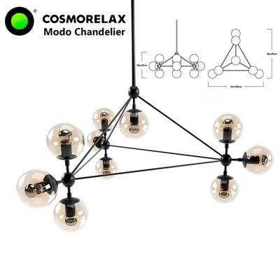 Suspension Modo Chandelier - Cosmorelax Pendant lamp Modo Chandelier — Ver 1