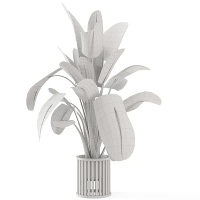 Indoor Plants  in Metal Pot - Set 842 — Вид 2