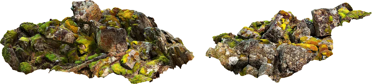 mossy rock cluster 001 — Descargar