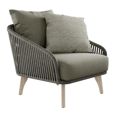 Outdoor garden wicker woven armchair 4so Santander chair — Вид 1