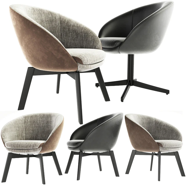 Minotti Russell Little Lounge Chair And Dining Chair — Descargar