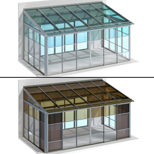 Металлическая застекленная терраса веранда / Metal glazed veranda terrace — Скачать