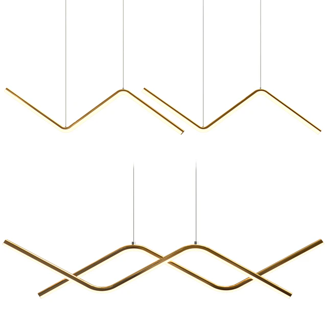 Zigzag Shaped Metal Hanging Lamp — Descargar